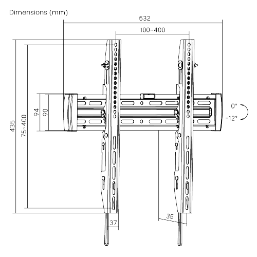 Essential Tilt Curved & Flat Panel TV Wall Mount LP45-44T For most 32"-55" curved & flat panel TVs from china(chinese)