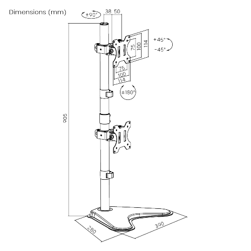 Dual Monitor Economy Articulating Vertical Stand Supplier and ...