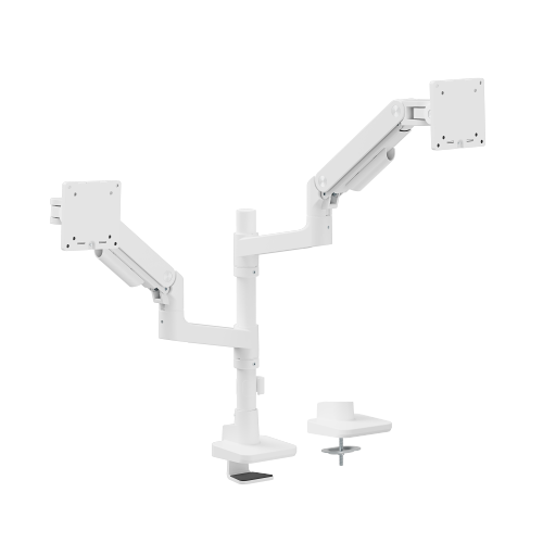 Noteworthy Pole-Mounted Heavy-Duty Gas Spring Dual Monitor Arm LDT81-C024P Supports monitors up to 49’’ or weights ups to 20kg (44lbs) from china(chinese)