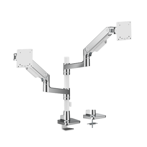 Noteworthy Pole-Mounted Heavy-Duty Gas Spring Dual Monitor Arm LDT81-C024P Supports monitors up to 49’’ or weights ups to 20kg (44lbs) from china(chinese)