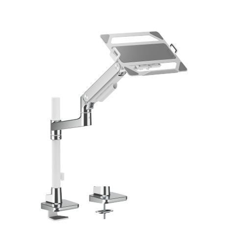 Pole-Mounted Heavy-Duty Gas Spring Monitor Arm with Laptop Holder LDT81-C012P-ML Work as a monitor arm or laptop holder from china(chinese)
