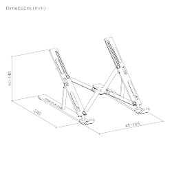 Portable 7-Level Adjustable Aluminum Laptop Riser