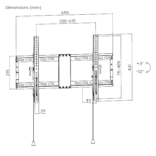 ヘビーデューティー折りたたみ式角度調節式テレビ壁掛け金具 LP59-46T 37"-80"テレビ用 from china(chinese)