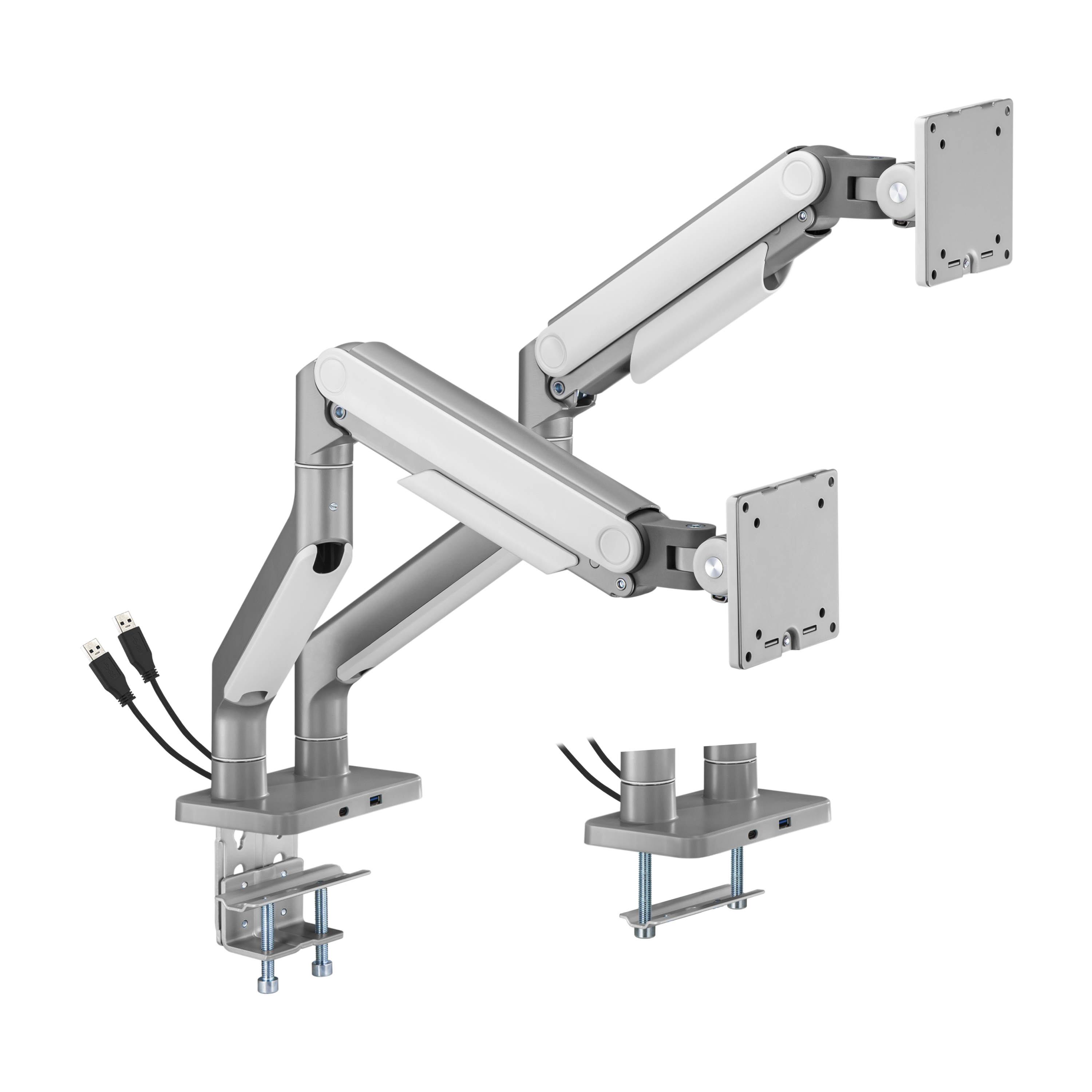 Dual Monitor Economical Heavy-Duty Spring-Assisted Dual Monitor Arm ...