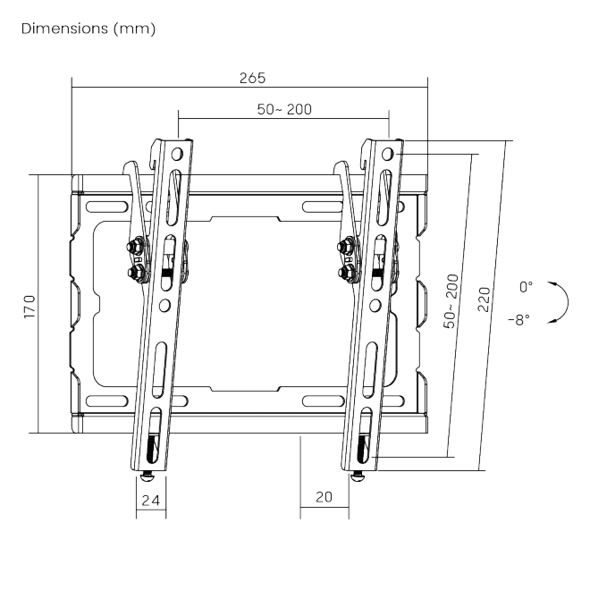 Super Economy Low-Profile Tilt TV Wall Mount KL32-22T Priced right for today’s competitive TV wall mount market!  from china(chinese)
