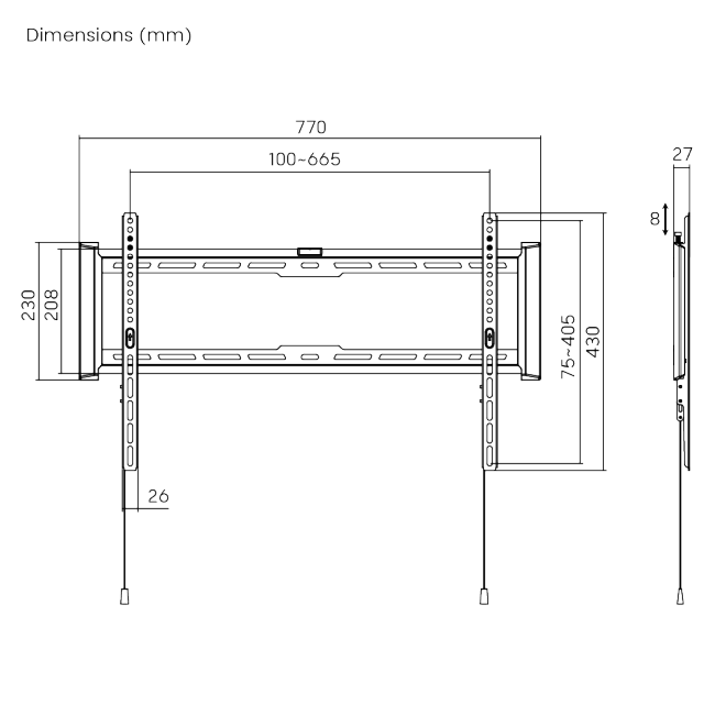  Ultra-Slim and Heavy-Duty TV Wall Mount LP77-46F For 37"-80" TVs from china(chinese)