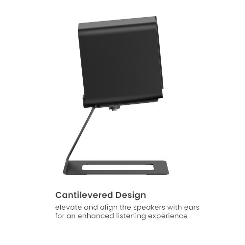 Audio-Pursuit Cantilevered Desktop Speaker Stand Pair BS-73 Get Both of Improved Audio Experience and Organized Desktop from china(chinese)