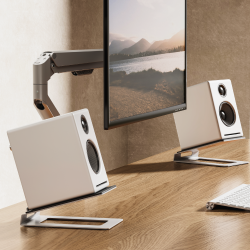 Audio-Pursuit Tilted Desktop Speaker Stand Pair (Medium)