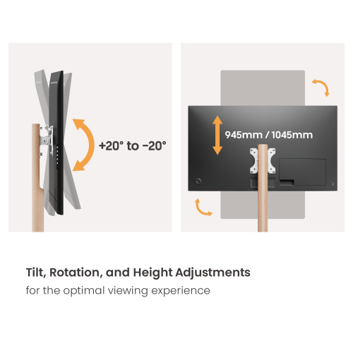 Bonhomie Wood Mobile Display Stand FS38W-11TW For most 17"-37" Displays from china(chinese)