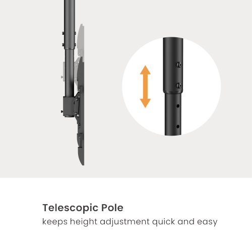 Cost-Effective Single Screen Heavy-Duty TV Ceiling Mount (Short) PLB-CE1544S For most 32"-75" TVs from china(chinese)