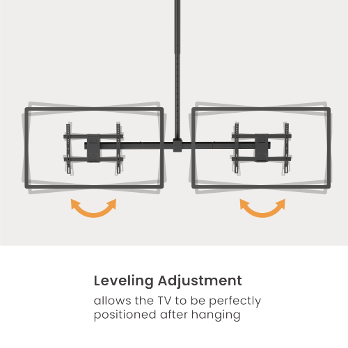 Side-by-Side Dual Screen Heavy-Duty TV Ceiling Mount (Long) PLB-CE1544SL For most 34"-60" TVs from china(chinese)