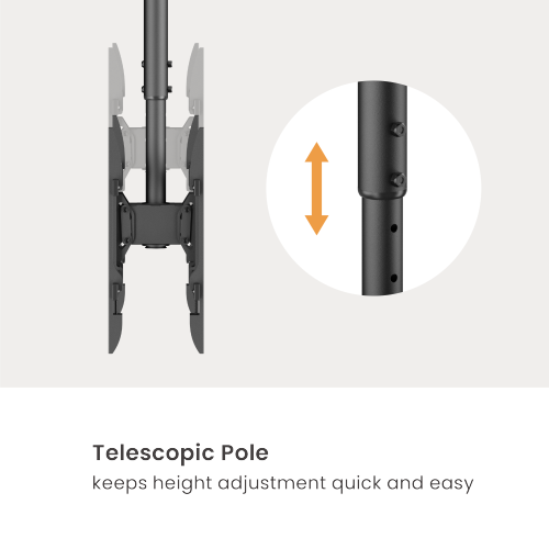 Back-to-Back Dual Screen Heavy-Duty TV Ceiling Mount (Short) PLB-CE1546BS For most 43"-86" TVs from china(chinese)