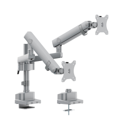 Dual Screen Pole-Mounted Heavy-Duty Mechanical Spring Monitor Arm