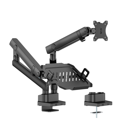 Heavy-Duty Mechanical Spring Monitor Arm with Laptop Tray LDT84-C024ML For most 17"-35" Monitors and 12"-17" Laptops from china(chinese)