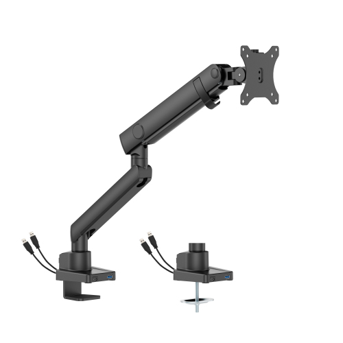 Single Screen Slim Heavy-Duty Mechanical Spring Monitor Arm with USB Ports LDT84-C012UC For most 17"-40" Monitors from china(chinese)