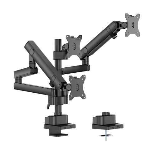 Triple Screen Pole-Mounted Heavy-Duty Mechanical Spring Monitor Arm LDT84-C036P For most 17"-27" Monitors from china(chinese)