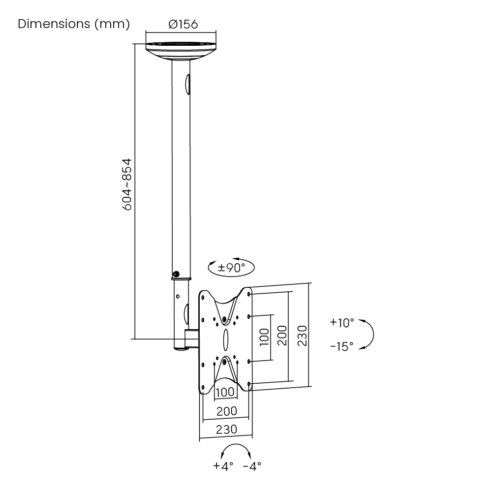 Telescopic LCD Ceiling Mount Supplier and Manufacturer- LUMI