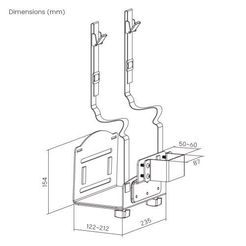 Versatile Medical CPU Mount MEA01-1 Optimize Medical Workspace with Easy Installation from china(chinese)
