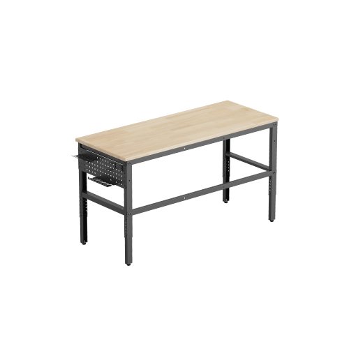 Height Adjustable Workbench with 1500mm Finger Joint Board Surface  WKB04-T150-SD  With an impressive load capacity of 500kg (1100lbs), it offers a robust and steady workspace from china(chinese)