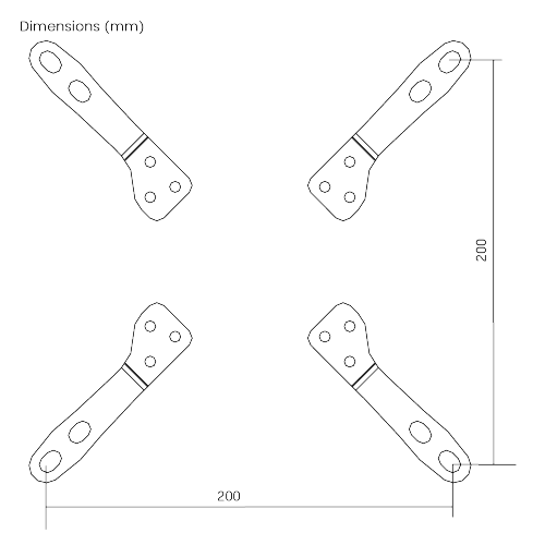200x200 VESA Extension Adapter Arm LCD-201P For most 23’’-42’’ LED, LCD, Plasma flat panel TVs from china(chinese)