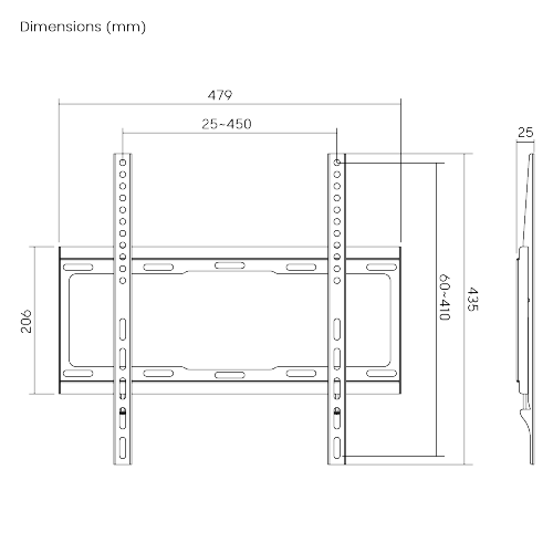 Economy Low Profile Fixed TV Wall Mount LP34-44F For most 32’’-55’’ LED, LCD flat panel TVs from china(chinese)