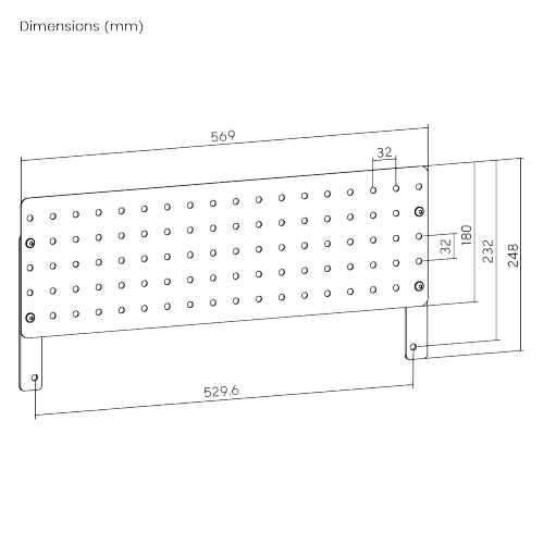 Desk Pegboard PB-014-01 Compatible with LUMI’s WKB04 Series Workbenches from china(chinese)