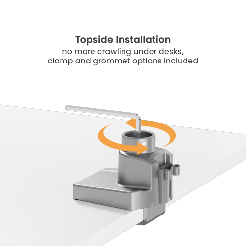 Single Screen Pole-Mounted Heavy-Duty Mechanical Spring Monitor Arm with USB Ports LDT84-C012UCP For most 17"-40" Monitors from china(chinese)
