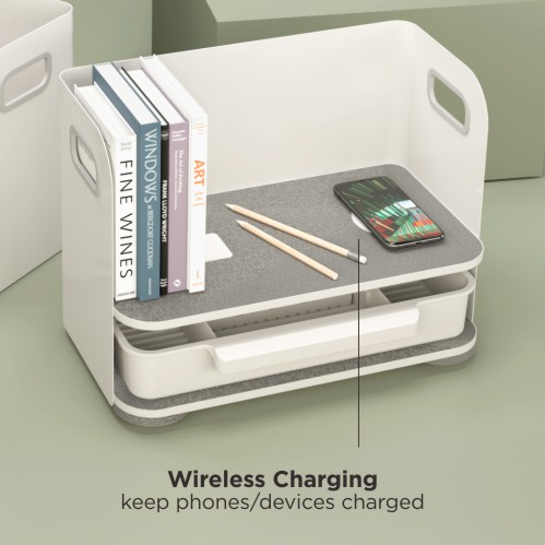 Desktop Organizer with Wireless Charging