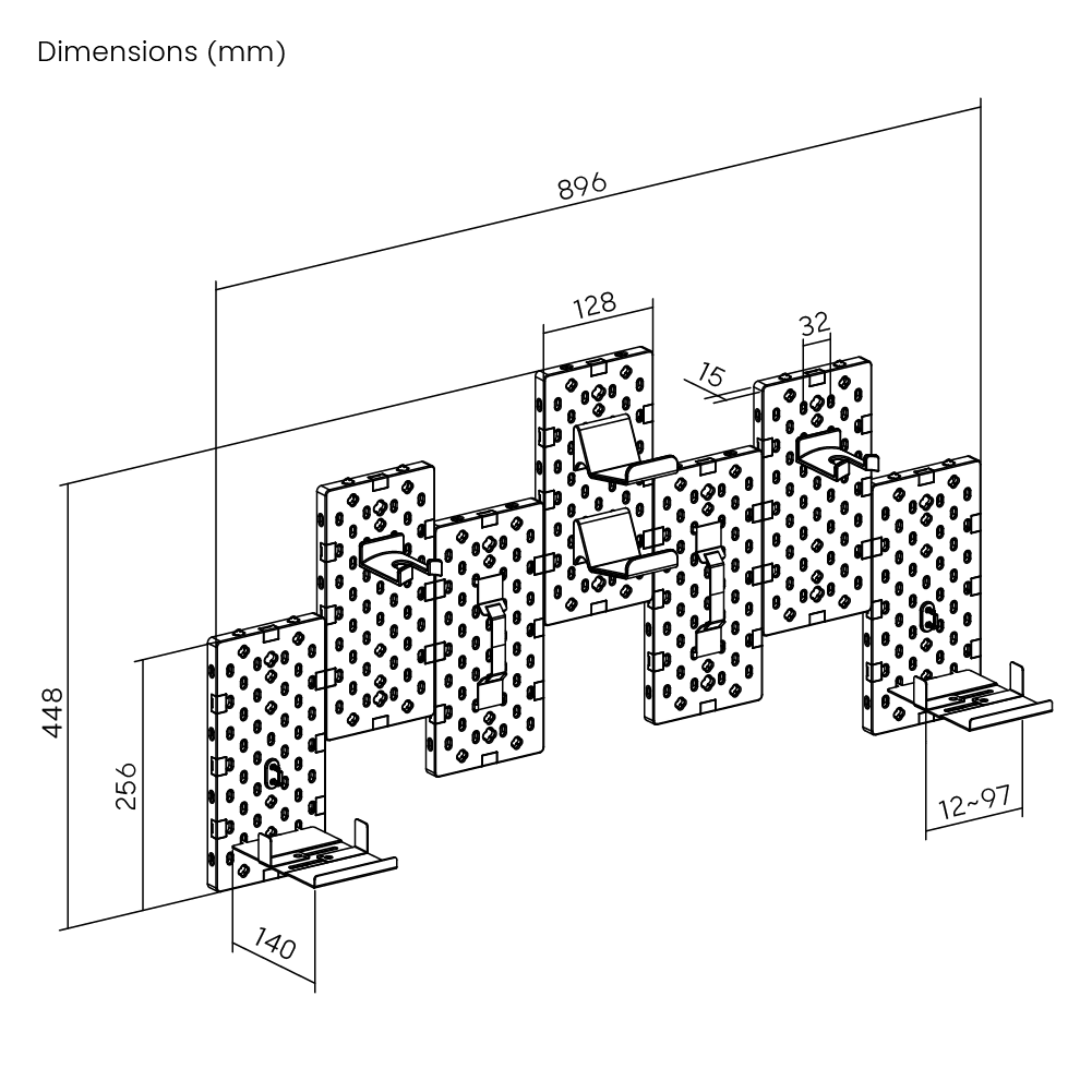 Wall Mounted Modular Gaming Pegboards