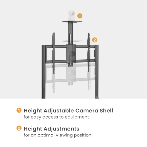 Cost-Effective Heavy Duty TV Cart TTL16-57FW for 45" -75" TVs up to 80kg (176lbs)  from china(chinese)