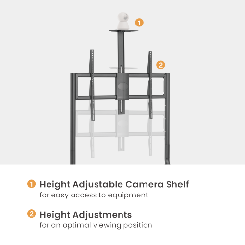 Cost-Effective Heavy Duty TV Cart TTL16-69FW for 55"-100" TVs up to 120kg (264lbs)  from china(chinese)