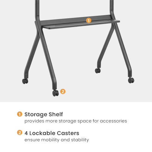 Cost-Effective Heavy Duty TV Cart TTL16-69FW for 55"-100" TVs up to 120kg (264lbs)  from china(chinese)