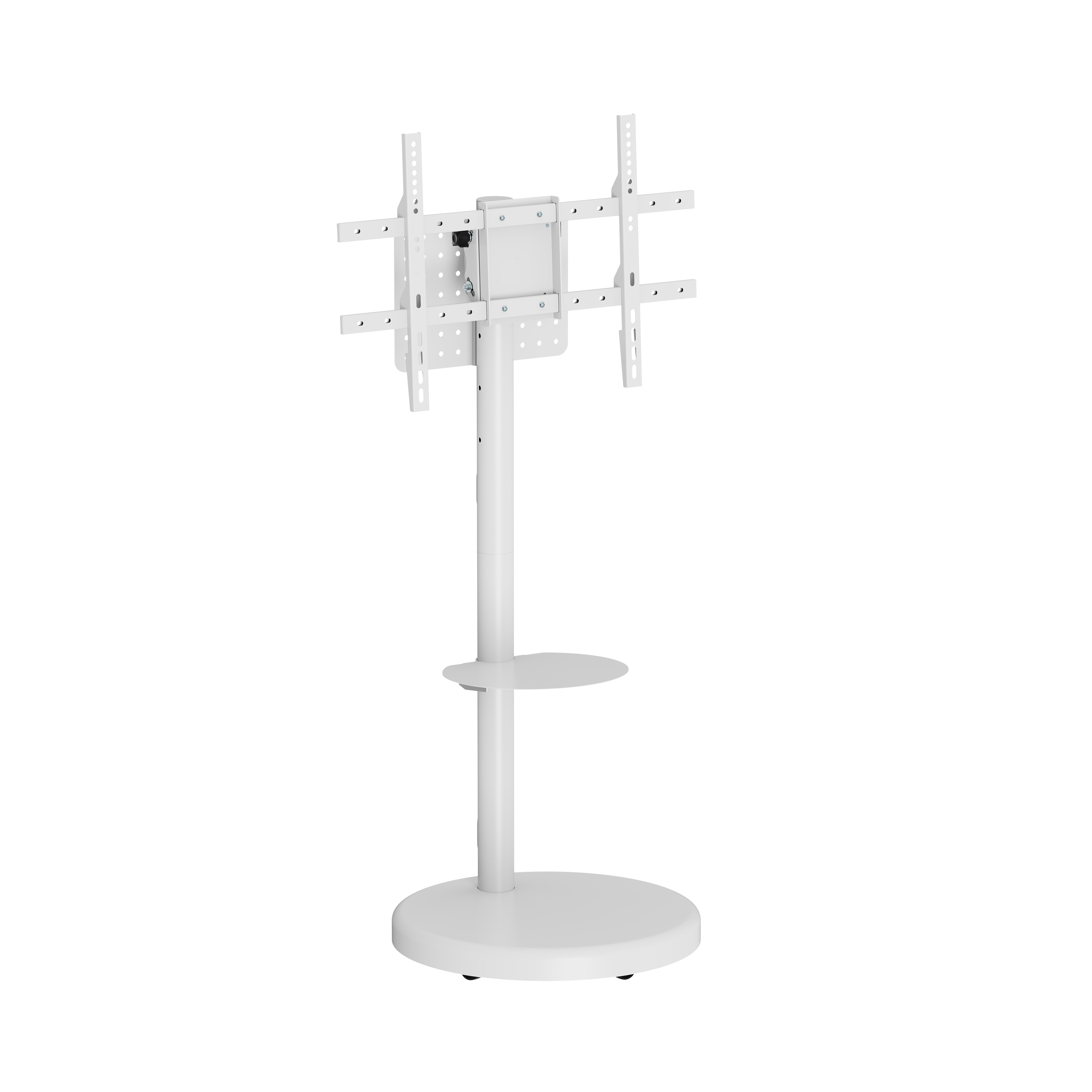LUMI FS38-46TW Heavy-Duty Rotatable Mobile TV Floor Stand with Shelf