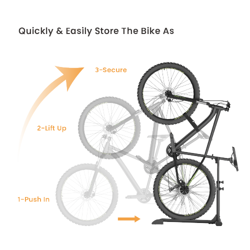 Space-Saving Upright Bike Floor Stand LBS-05 Suitable for most bikes with ≤4" tires from china(chinese)