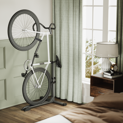 Space-Saving Upright Bike Floor Stand LBS-05 Suitable for most bikes with ≤4" tires from china(chinese)