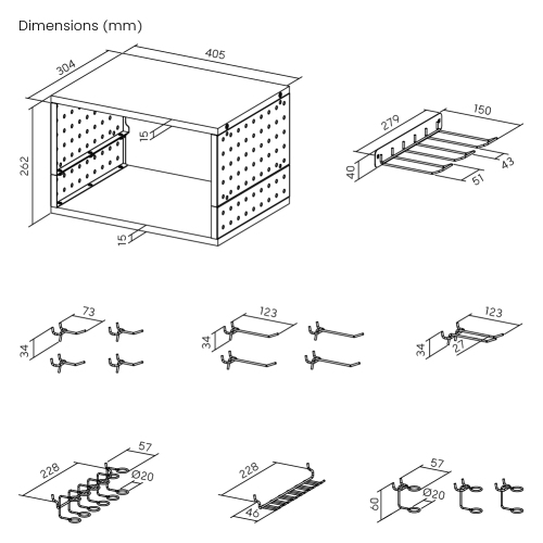 Wall-Mounted Cabinet with Pegboards FLS23-02  Personalize storage and display from china(chinese)