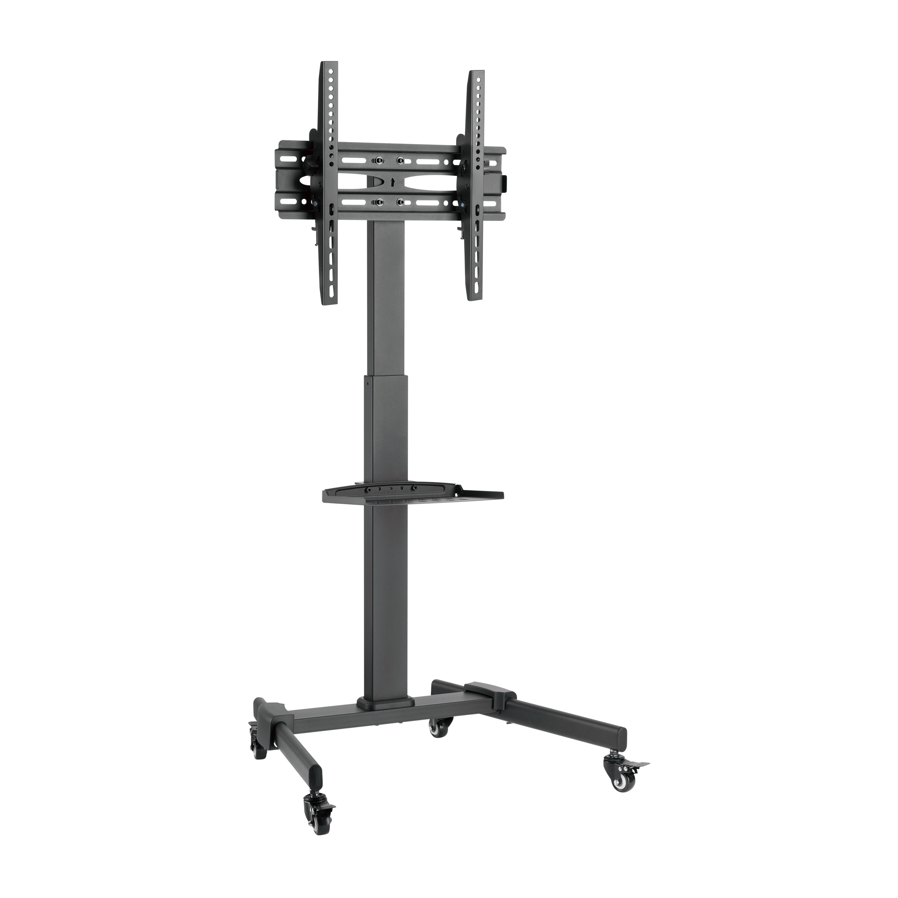 LUMI FS22-44TW Telescopic Mobile TV Cart with AV Component Shelf