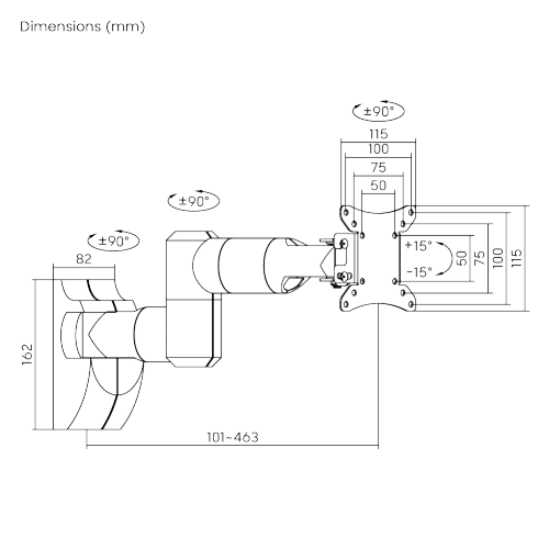 Cable Invisible Full-Motion TV Wall Mount LCD-503N For most 13’’-32’’ Panel TVs from china(chinese)