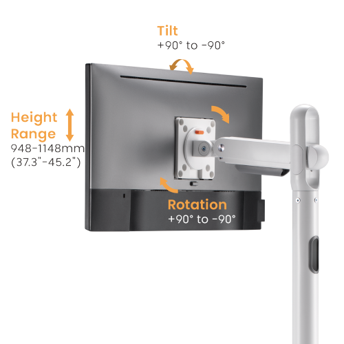 Mobile Mechanical Spring Display Floor Stand FS38-KP01 Move and use the monitor anywhere! from china(chinese)