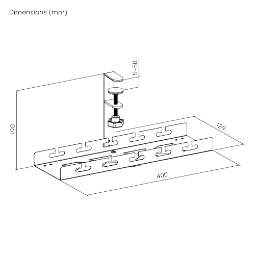 Clamp-On Under-Desk Cable Management Tray CC11-10-1  from china(chinese)