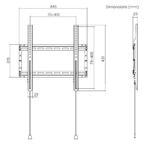 ヘビーデューティー折りたたみ式固定式テレビ壁掛け金具 LP59-44F 32"-70"テレビ用 from china(chinese)