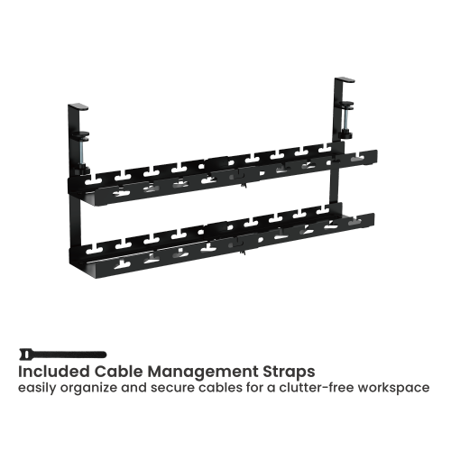 Extendable 2-Layer Clamp-On Under-Desk Cable Management Tray CC11-10-2D  from china(chinese)