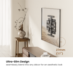 Modern Ultra-Slim Full-Motion TV Wall Mount