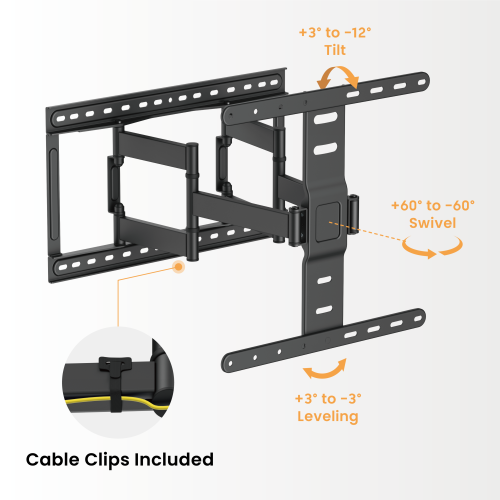Modern Ultra-Slim Full-Motion TV Wall Mount LPA83-446 For most 37"-75" TVs from china(chinese)