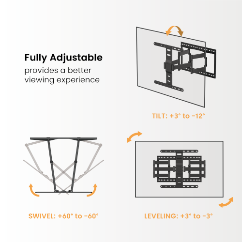 Modern Ultra-Slim Full-Motion TV Wall Mount LPA83-466 For most 43"-90" TVs from china(chinese)