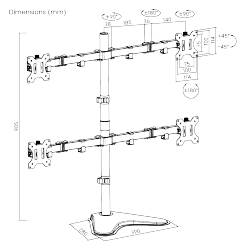 Quad Monitor Economy Articulating Stand