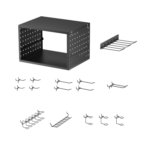Wall-Mounted Cabinet with Pegboards FLS23-02  Personalize storage and display from china(chinese)