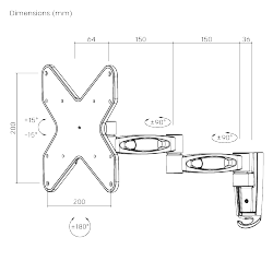 Solid Aluminum Full-motion Wall Mount