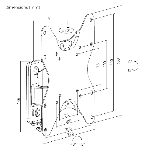 Modular Full-Motion TV Wall Mount LDA29-220  from china(chinese)