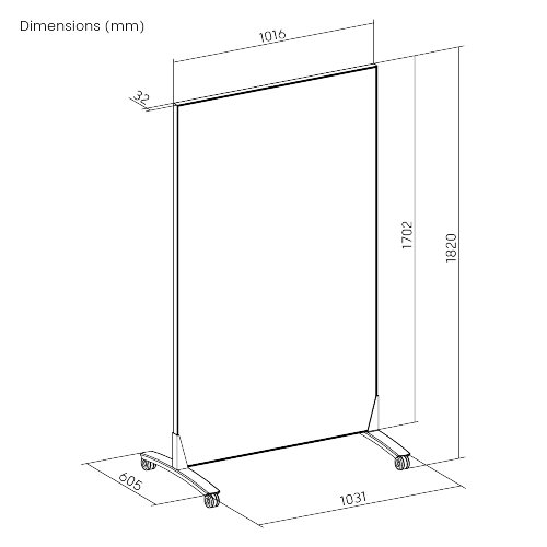 Double-Sided Mobile Magnetic Glass Whiteboard WB16-01 Create an Active Collaboration Work Environment from china(chinese)